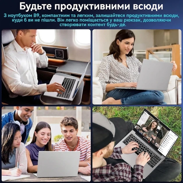 Ноутбук 14'' BVATE B9 Intel Core i3-1000NG4 16GB SSD 512GB Win11 Алюминиевой корпус (UKR) - изображение 7