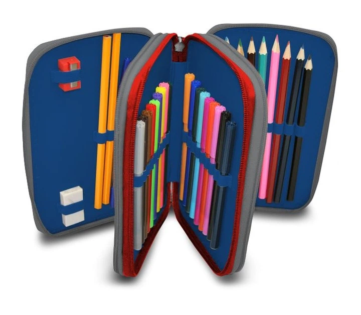 Piórnik dwukomorowy Kids Euroswan Spiderman z wyposażeniem SP50052 (8435507884297) - obraz 2