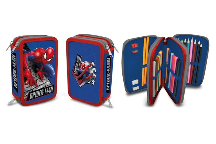 Piórnik dwukomorowy Kids Euroswan Spiderman z wyposażeniem SP50052 (8435507884297) - obraz 4