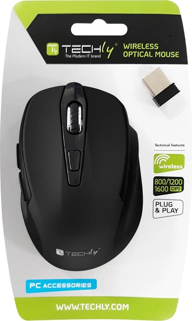 Миша TECHly Optical Mouse Wireless Black (IM 102-WBK) - зображення 2