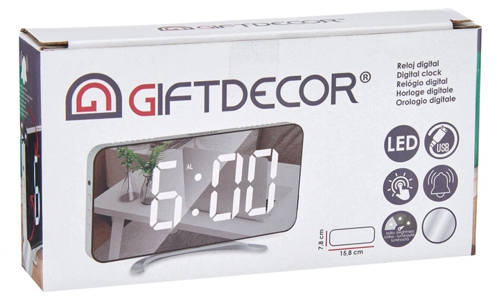 Budzik cyfrowy Giftdecor Led Easy (8430852863027) - obraz 3
