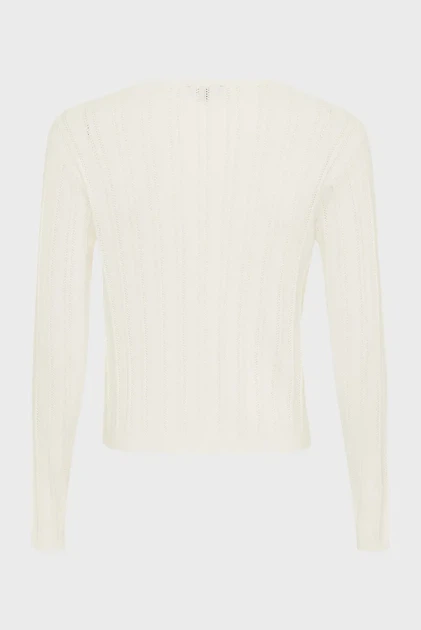 Жіночий білий кардиган PEONY classic ajour cardigan Mexx L MF006600451W - зображення 6