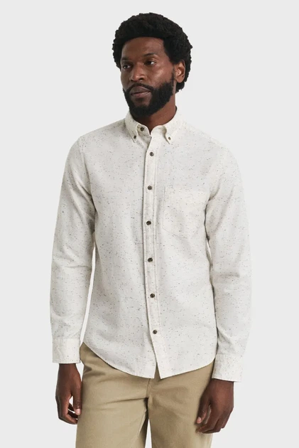 Чоловіча біла сорочка FLANNEL Gant M 3250247 - изображение 4