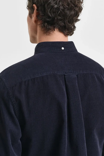 Чоловіча темно-синя вельветова сорочка REG CORDUROY SHIRT Gant M 3250351 - Фото 2 Чоловіча темно-синя вельветова сорочка REG CORDUROY SHIRT Gant M 3250351 - изображение 2