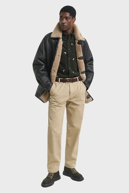 Чоловіча темно-зелена сорочка з візерунком EMBROIDERED Gant M 3250232 - Фото 2 Чоловіча темно-зелена сорочка з візерунком EMBROIDERED Gant M 3250232 - изображение 2