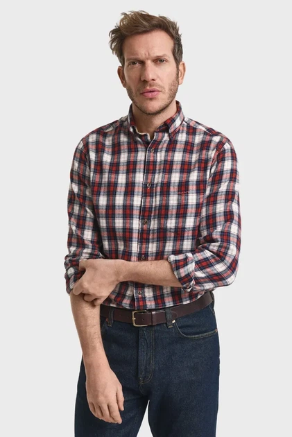 Чоловіча картата сорочка WINDBLOWN Gant S 3250242 - Фото 4 Чоловіча картата сорочка WINDBLOWN Gant S 3250242 - изображение 4