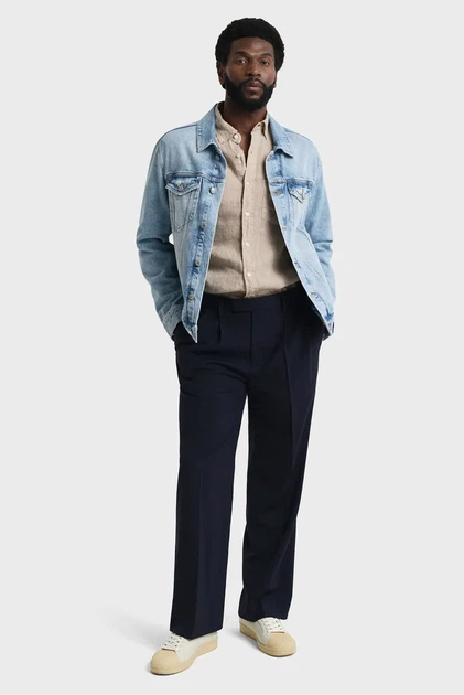 Чоловіча бежева лляна сорочка REG GMNT DYED LINEN SHIRT Gant XL 3240120 - изображение 2
