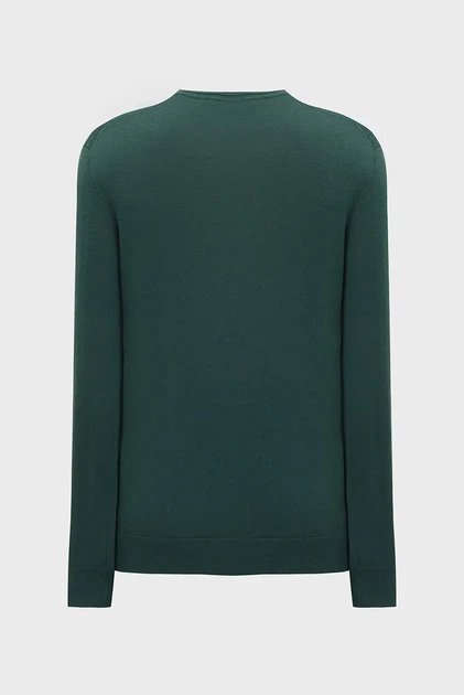 Чоловічий темно-зелений вовняний джемпер ARTHUR Basic merino wool sweat Mexx M MF006601443M - изображение 2