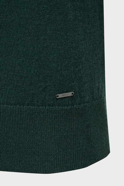 Чоловічий темно-зелений вовняний джемпер ARTHUR Basic merino wool sweat Mexx M MF006601443M - изображение 3