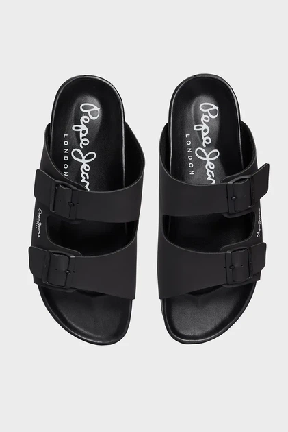 Чоловічі чорні слайдери BIO ROYAL DOUBLE M Pepe Jeans 41 PMS90101 - изображение 4