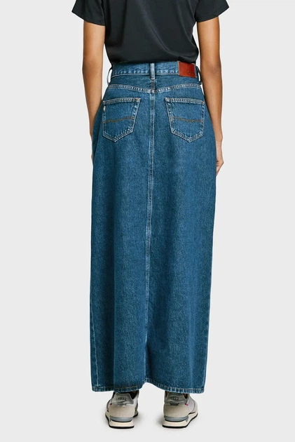 Жіноча синя джинсова спідниця MAXI SKIRT HW Pepe Jeans S PL901185EF2R - Фото 3 Жіноча синя джинсова спідниця MAXI SKIRT HW Pepe Jeans S PL901185EF2R - изображение 3