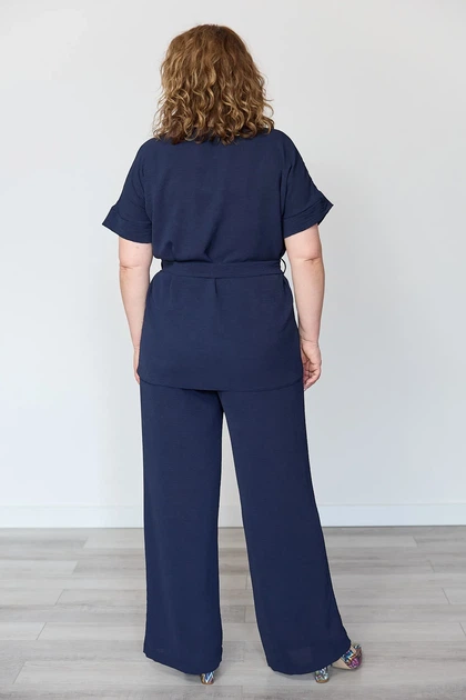 Костюм жіночий Estilo повсякдений-casual креп синій 02-110 56р - зображення 2