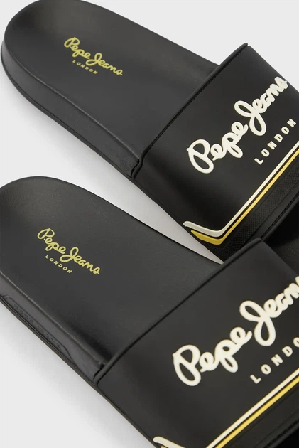 Чоловічі чорні слайдери SLIDER BRAND W Pepe Jeans 45 PMS70160 - изображение 2