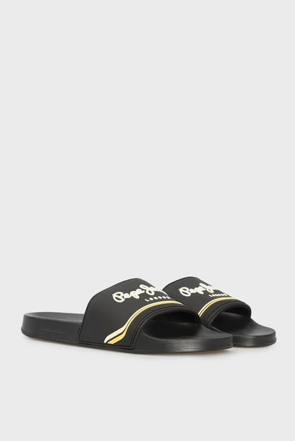 Чоловічі чорні слайдери SLIDER BRAND W Pepe Jeans 45 PMS70160 - изображение 3