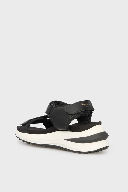 Жіночі чорні шкіряні сандалі WINSLOVE ACTION Pepe Jeans 39 PLS90707 - изображение 5