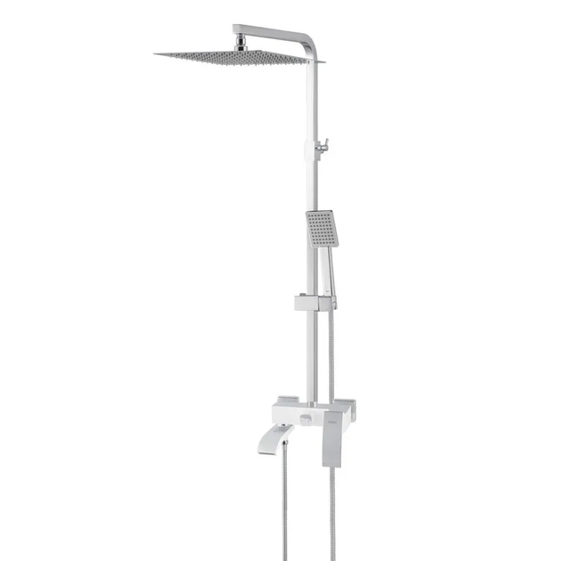 Душова колона KOER KB-56007-04 зі змішувачем, 3 функції (Колір хром+білий) (KR5159) - зображення 3