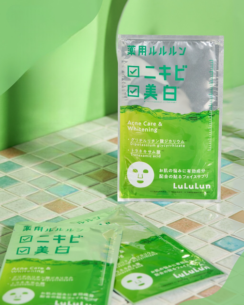 LULULUN Medicated Whitening Acne Care Mask відбілююча лікувальна маска проти акне на обличчі, 1 шт - Фото 3 LULULUN Medicated Whitening Acne Care Mask відбілююча лікувальна маска проти акне на обличчі, 1 шт - зображення 3