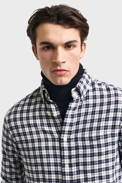 Чоловіча картата сорочка REG FLANNEL CHECK Gant S 3240217 - Фото 4 Чоловіча картата сорочка REG FLANNEL CHECK Gant S 3240217 - изображение 4