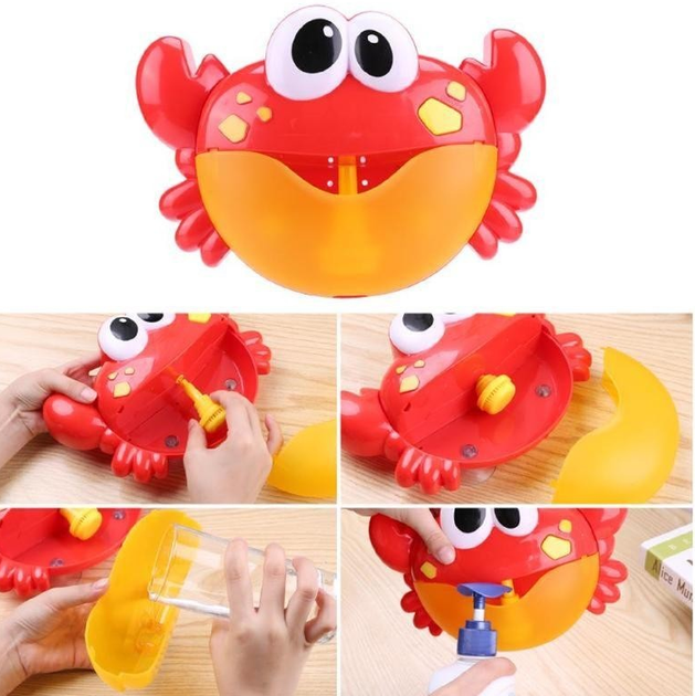 Музичний краб для ванни Bubble Crab 2028 — автоматична піна та яскраве купання - изображение 3