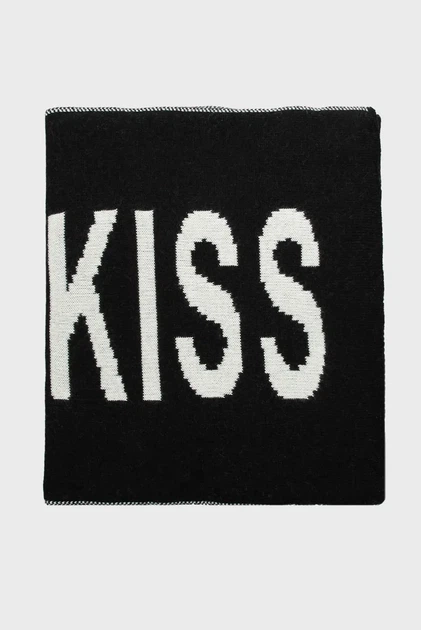 Жіночий чорний шарф Scarf It started with a kiss Mexx OS CB0119036W - Фото 2 Жіночий чорний шарф Scarf It started with a kiss Mexx OS CB0119036W - изображение 2