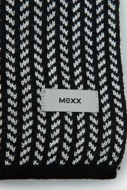 Чоловічий вовняний шарф з візерунком Mexx OS CB0121036M - изображение 3