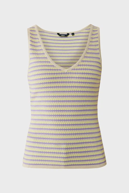 Жіноча майка з візерунком Stripe lurex knit top Mexx S MF006605651W - изображение 5