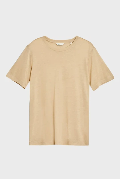 Жіноча бежева футболка REL DRAPED SS Gant XXS 4200241 - зображення 5