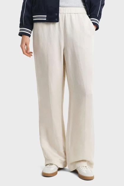 Жіночі білі лляні штани REL LINEN BLEND PULL ON PANTS Gant 34 4150348 - Фото 1 Жіночі білі лляні штани REL LINEN BLEND PULL ON PANTS Gant 34 4150348 - зображення 1