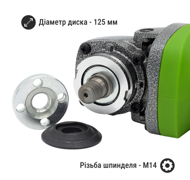 Аккумуляторная болгарка Procraft 20V 1АКБ Li-ion 4Ah угловая шлифмашина на аккумуляторе с диском 125мм плавный пуск бесщеточная турбинка в кейсе - изображение 7