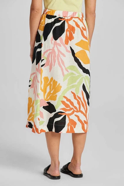 Жіноча лляна спідниця з візерунком REL MID PALM PRINT LINEN Gant 36 4400129 - Фото 2 Жіноча лляна спідниця з візерунком REL MID PALM PRINT LINEN Gant 36 4400129 - изображение 2
