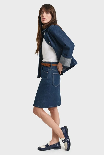 Жіноча темно-синя джинсова спідниця DENIM Gant 36 4400192 - изображение 3