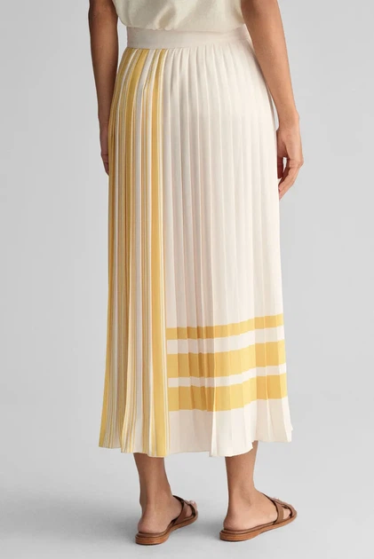 Жіноча біла плісирована спідниця REG STRIPED PLEATED Gant 38 4400124 - изображение 3