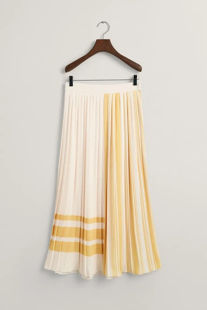 Жіноча біла плісирована спідниця REG STRIPED PLEATED Gant 38 4400124 - изображение 6
