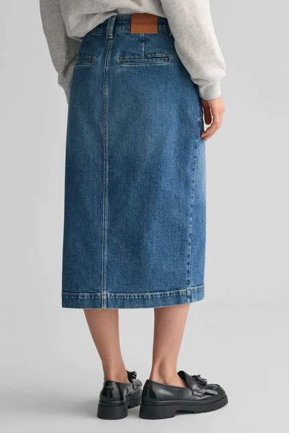 Жіноча синя джинсова спідниця DENIM SLIT Gant 36 4400133 - Фото 4 Жіноча синя джинсова спідниця DENIM SLIT Gant 36 4400133 - изображение 4