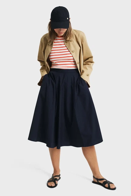 Жіноча темно-синя спідниця LIGHTWEIGHT CHINO SKIRT Gant 34 4400163 - зображення 2
