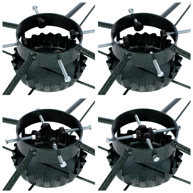 Stojak choinkowy Kadax 52 cm metalowy Zielony K3640 (5903699426616) - obraz 2