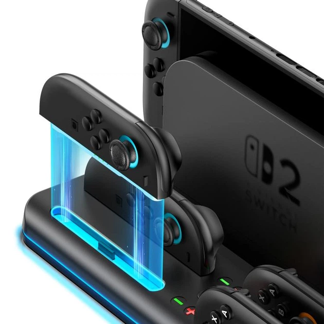 Зарядная станция для Switch 2 RGB на 6 Joy-Con (90BA1AFBCCE2) - Фото 6 Зарядная станция для Switch 2 RGB на 6 Joy-Con (90BA1AFBCCE2) - изображение 6