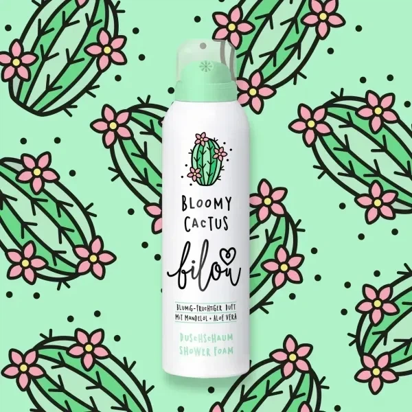Пінка для душу Bilou Bloomy Cactus 200 мл - Фото 2 Пінка для душу Bilou Bloomy Cactus 200 мл - зображення 2
