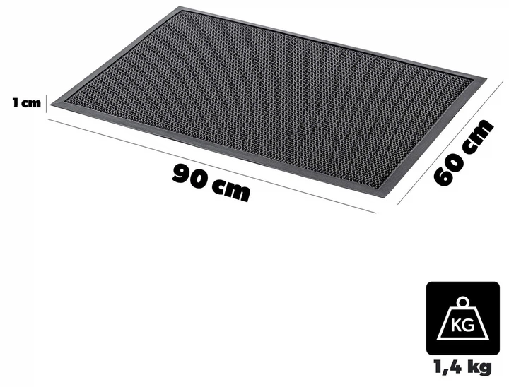 Wycieraczka pod drzwi Kadax Pelone 60x90 cm Czarny (5906638303139) - obraz 5