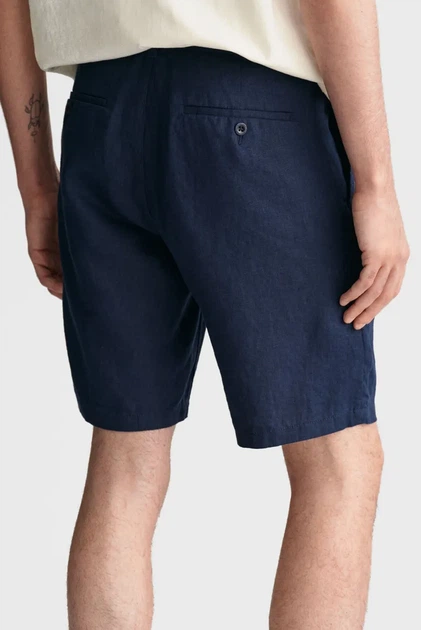 Чоловічі темно-сині лляні шорти RELAXED LINEN DS Gant XL 205073 - изображение 4