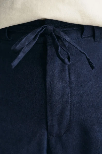 Чоловічі темно-сині лляні шорти RELAXED LINEN DS Gant XL 205073 - изображение 6