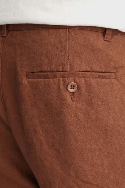 Чоловічі коричневі лляні шорти RELAXED LINEN DS Gant L 205073 - изображение 7