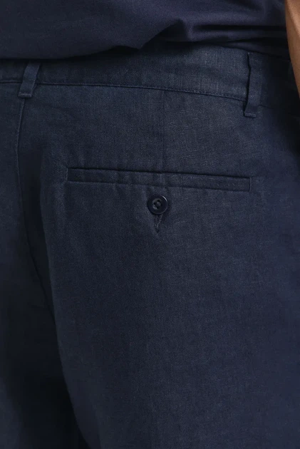 Чоловічі темно-сині лляні шорти RELAXED LINEN DS SHORTS Gant L 205073 - зображення 5