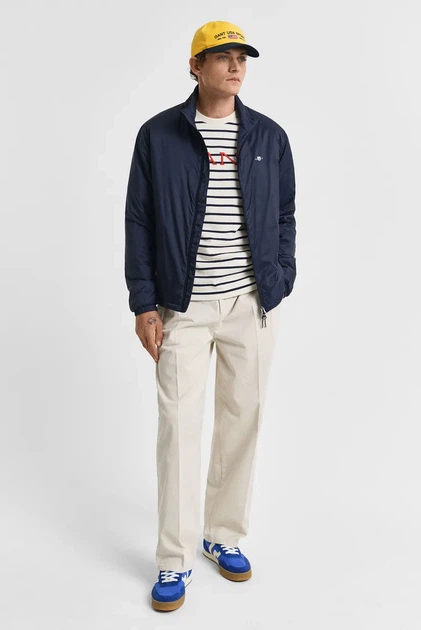 Чоловіча біла футболка у смужку GRAPHIC STRIPED Gant S 2003307 - изображение 2