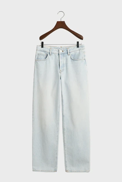 Жіночі блакитні джинси STRAIGHT RIGID JEANS Gant 27 4100225 - Фото 7 Жіночі блакитні джинси STRAIGHT RIGID JEANS Gant 27 4100225 - изображение 7