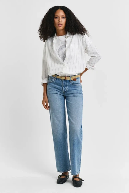 Жіночі блакитні джинси STRAIGHT RIGID JEANS Gant 27 4100303 - изображение 2