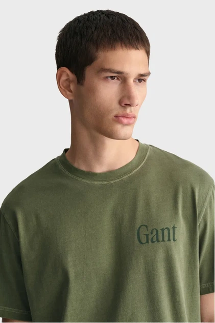 Чоловіча зелена футболка SUNFADED GRAPHIC SS Gant S 2013018 - изображение 4