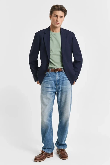 Чоловіча зелена футболка SLIM PIQUE Gant S 2013033 - Фото 2 Чоловіча зелена футболка SLIM PIQUE Gant S 2013033 - изображение 2