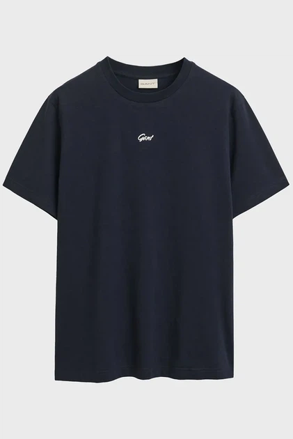 Чоловіча темно-синя футболка SMALL GRAPHIC Gant M 2003343 - изображение 5