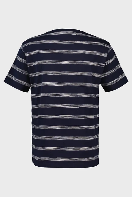 Чоловіча темно-синя футболка у смужку STRIPED SS T-SHIRT Gant S 2003340 - изображение 2